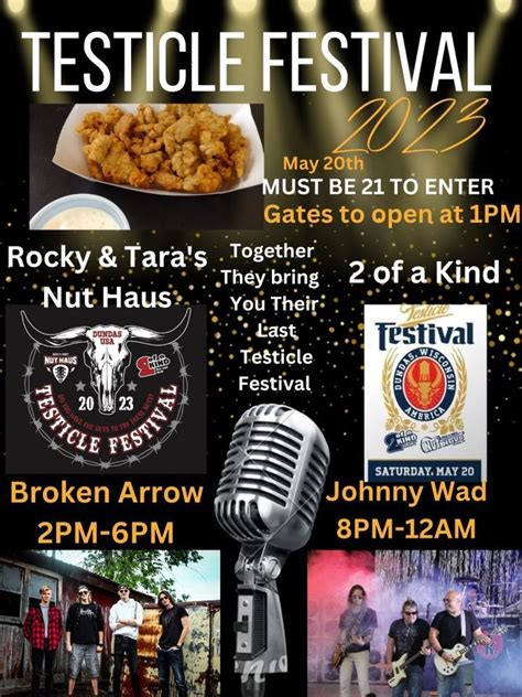 The event features all you can eat deep fried bull testicles (with the price of 10 admission), drinks, food trucks, live music, and more. . Testical festival wi
